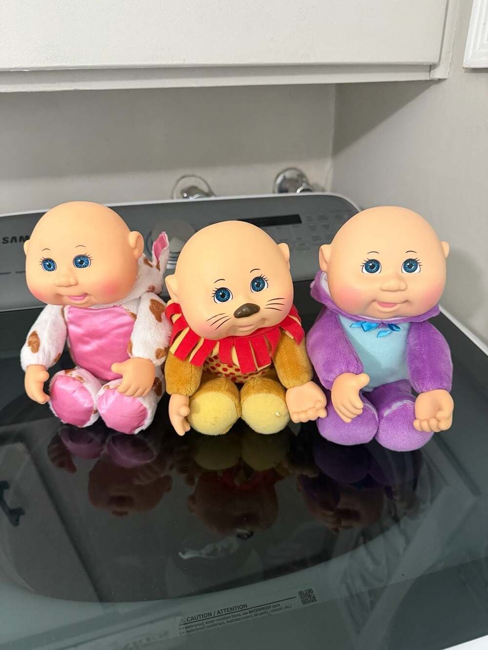 Cabbage Patch Kids Cuties Zoo Friends Plush Doll Lot of 3 Giraffe Lion Hippo